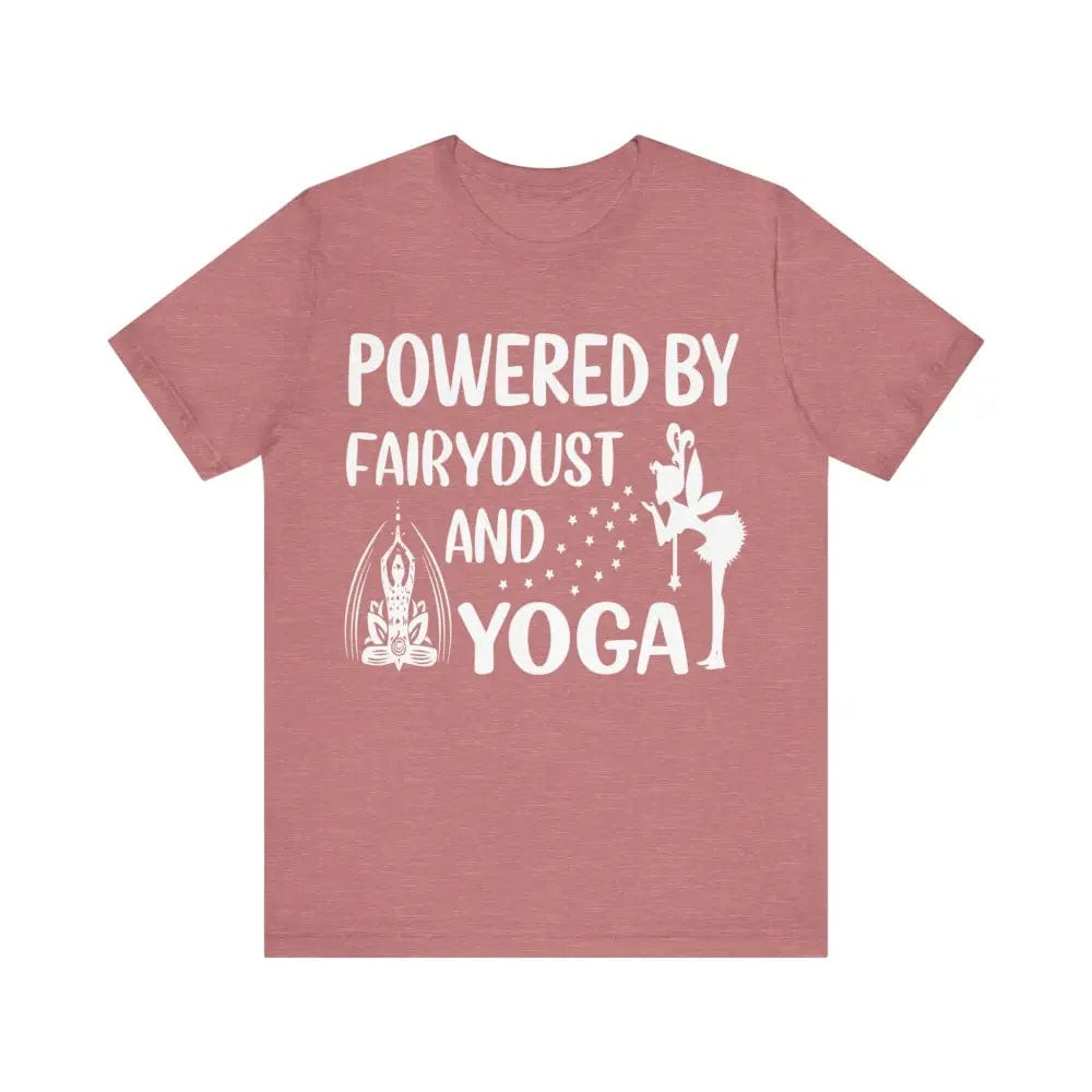 Fairydust and Yoga Unisex Jersey Short Sleeve Yoga Tee - Heather Mauve / S - T-Shirt