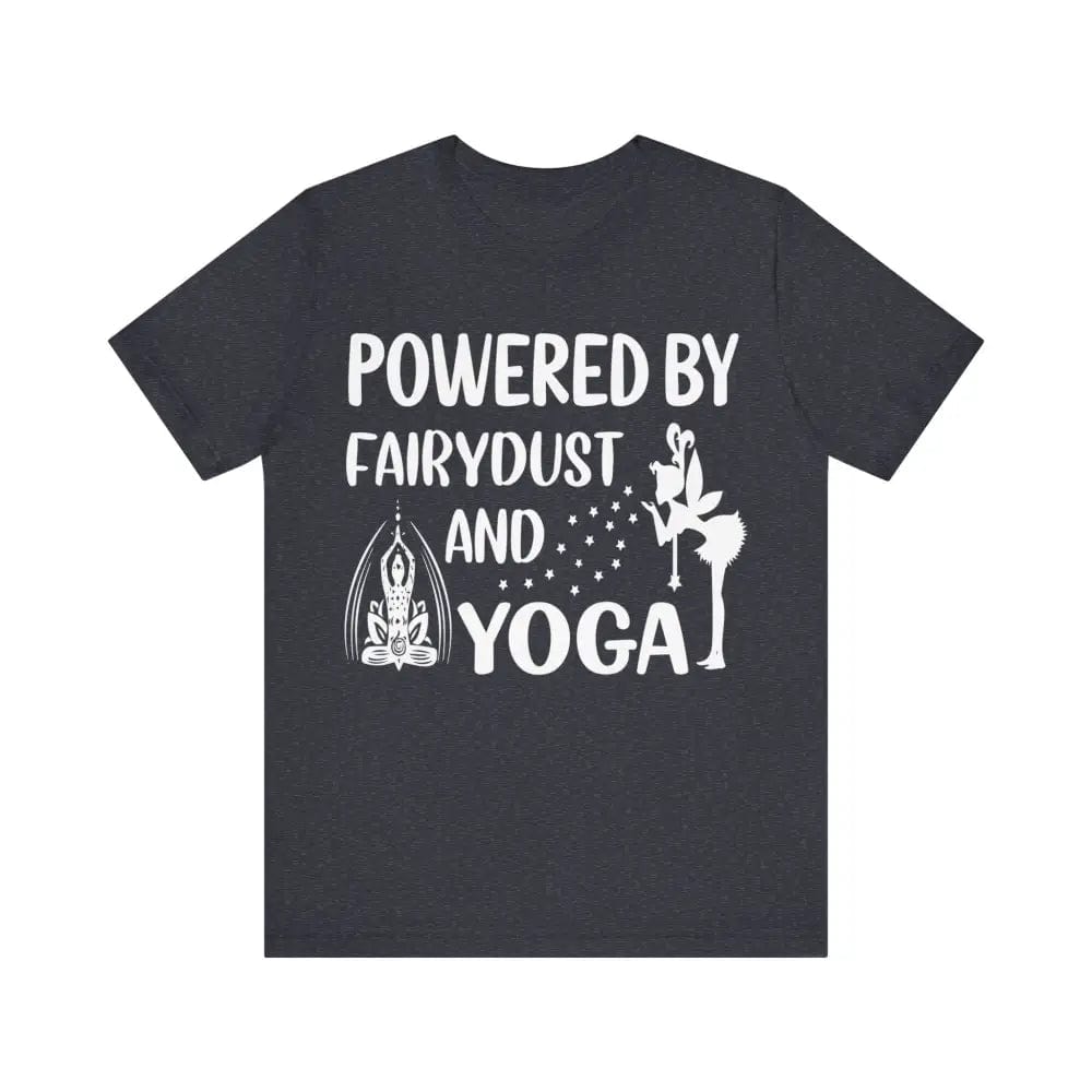 Fairydust and Yoga Unisex Jersey Short Sleeve Yoga Tee - Heather Navy / S - T-Shirt