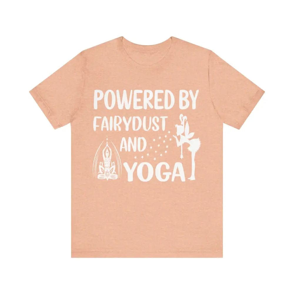 Fairydust and Yoga Unisex Jersey Short Sleeve Yoga Tee - Heather Peach / S - T-Shirt