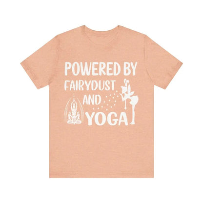 Fairydust and Yoga Unisex Jersey Short Sleeve Yoga Tee - Heather Peach / S - T-Shirt