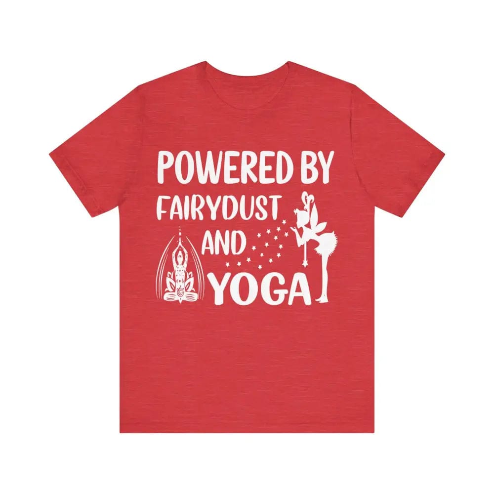 Fairydust and Yoga Unisex Jersey Short Sleeve Yoga Tee - Heather Red / S - T-Shirt