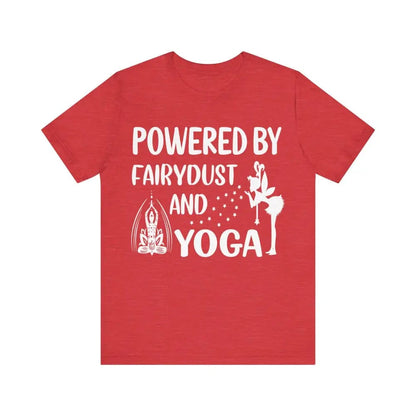 Fairydust and Yoga Unisex Jersey Short Sleeve Yoga Tee - Heather Red / S - T-Shirt