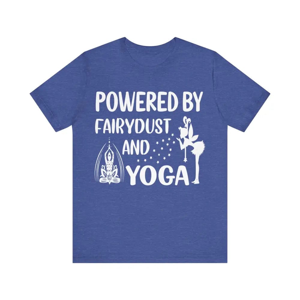 Fairydust and Yoga Unisex Jersey Short Sleeve Yoga Tee - Heather True Royal / S - T-Shirt