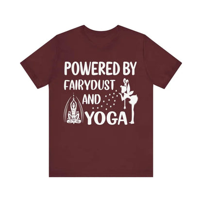 Fairydust and Yoga Unisex Jersey Short Sleeve Yoga Tee - Maroon / S - T-Shirt