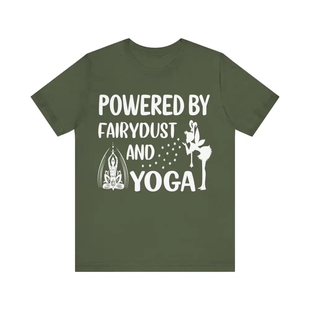 Fairydust and Yoga Unisex Jersey Short Sleeve Yoga Tee - Military Green / S - T-Shirt