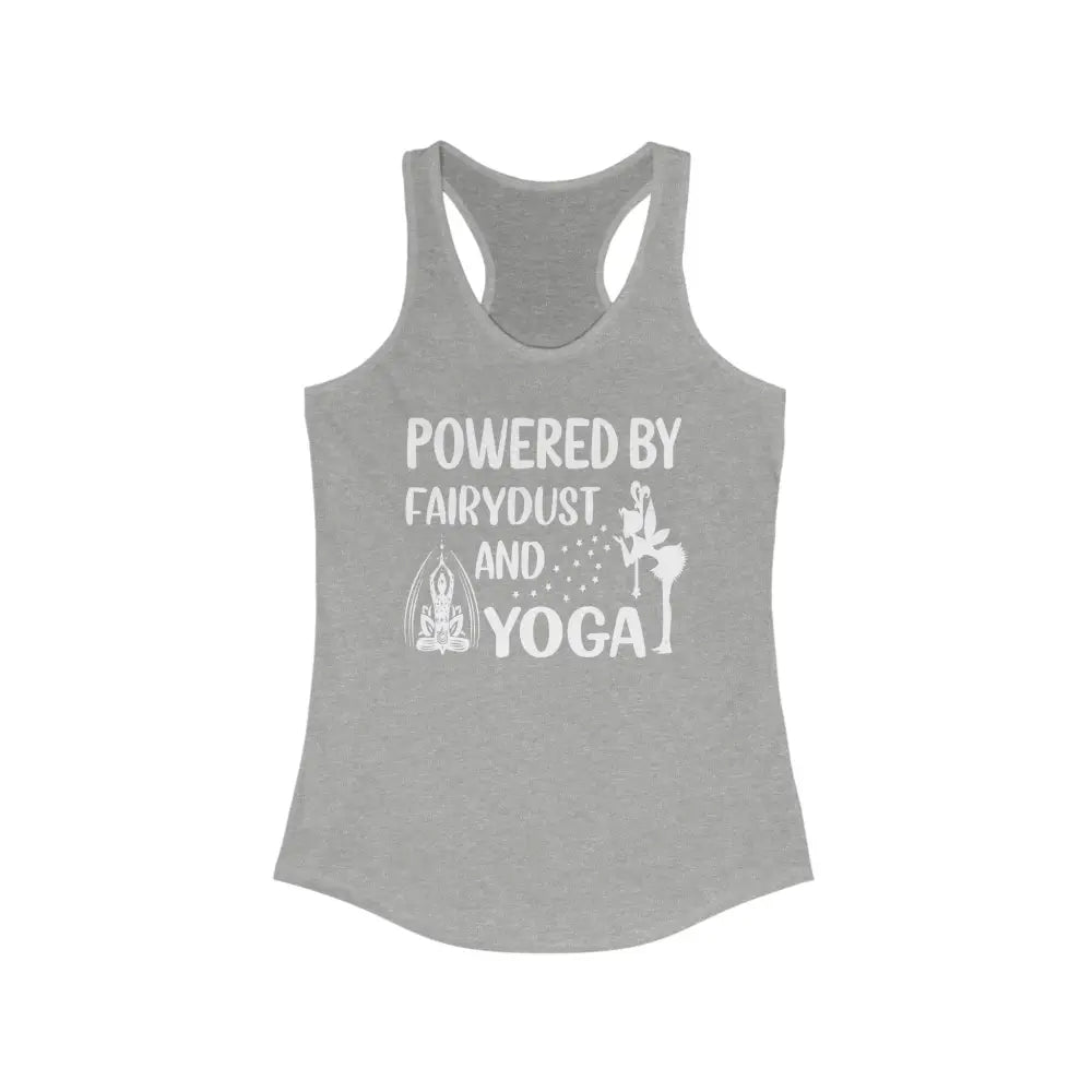 Fairydust and Yoga...Women’s Ideal Racerback Tank - Heather Grey / XS - Tank Top