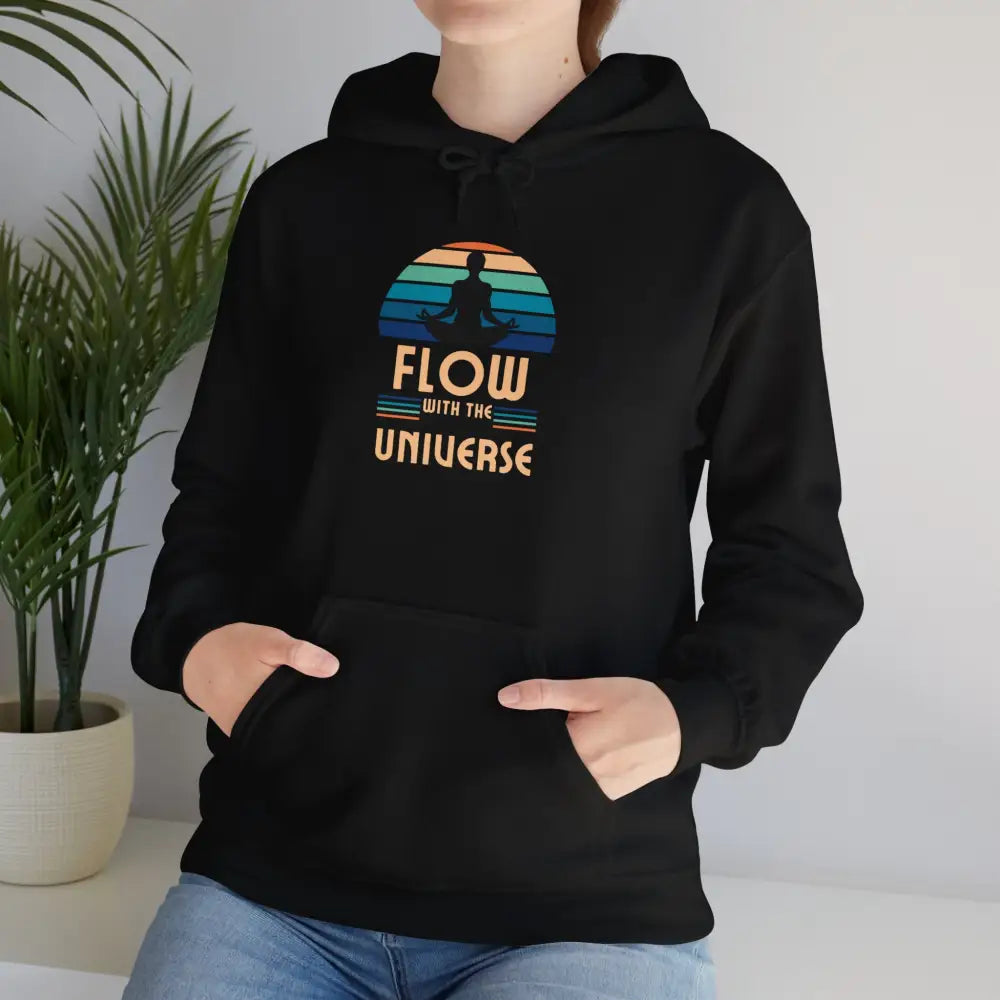 Flow with the Universe Heavy Blend™ Hooded Sweatshirt - Black / S - Hoodie