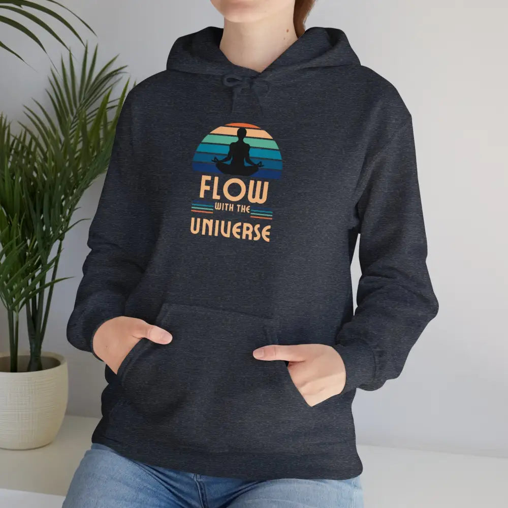 Flow with the Universe Heavy Blend™ Hooded Sweatshirt - Heather Sport Dark Navy / S - Hoodie