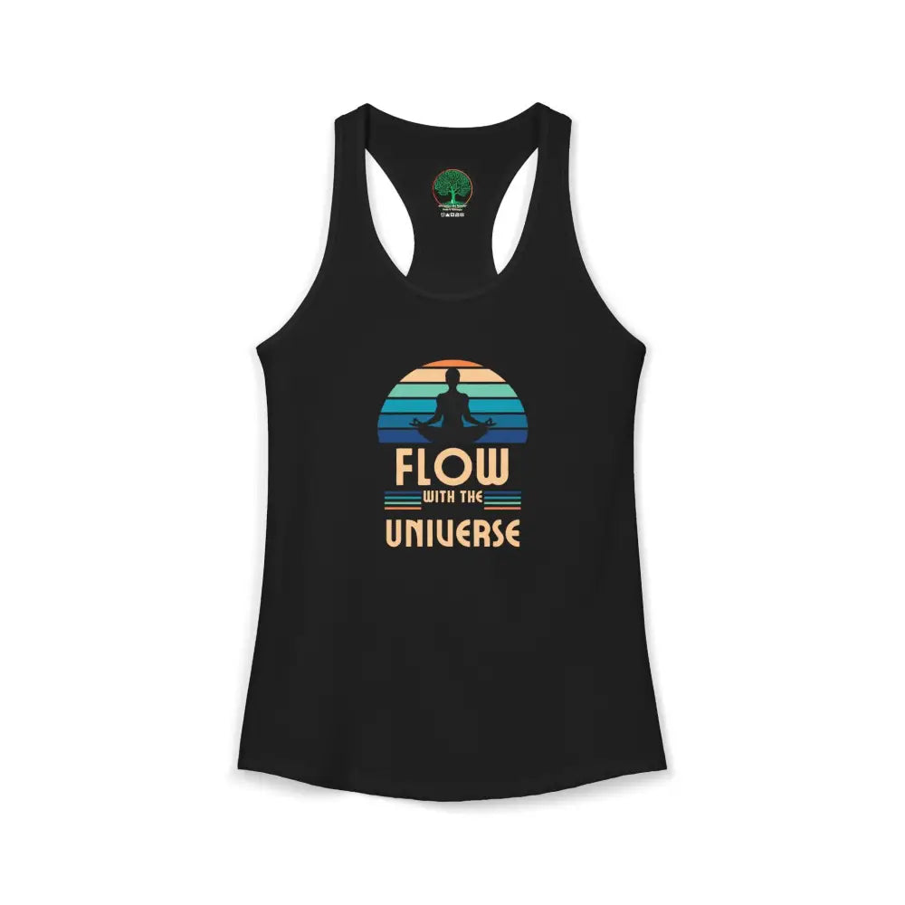 Flow With the Universe Racerback Tank — Women’s Spiritual Yoga Tank Top - Tank Top