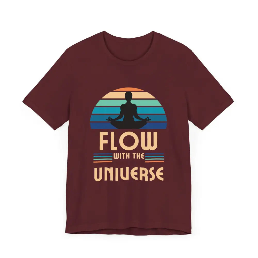 Flow with the Universe Unisex Jersey Short Sleeve Yoga Tee - T-Shirt