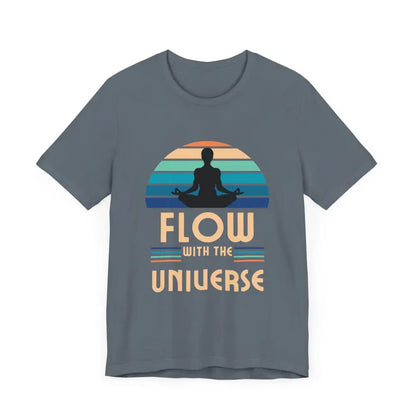 Flow with the Universe Unisex Jersey Short Sleeve Yoga Tee - T-Shirt