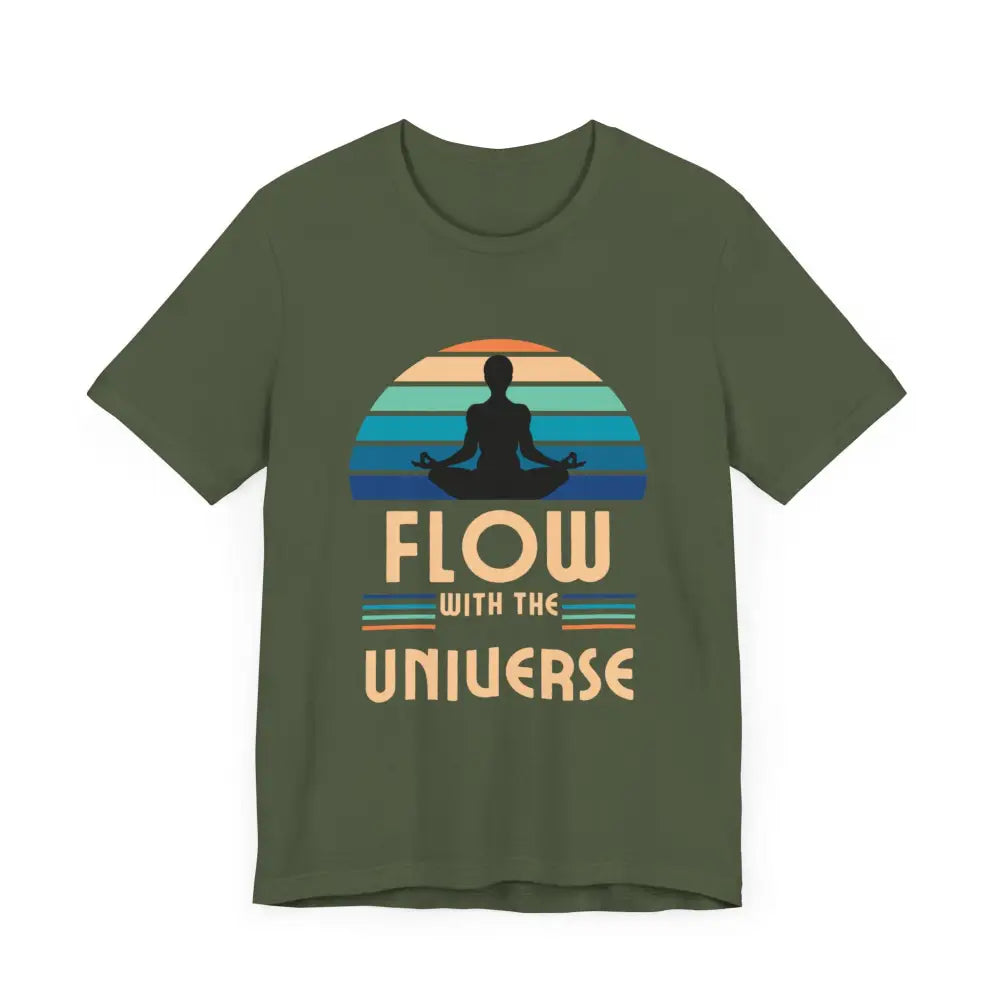 Flow with the Universe Unisex Jersey Short Sleeve Yoga Tee - T-Shirt