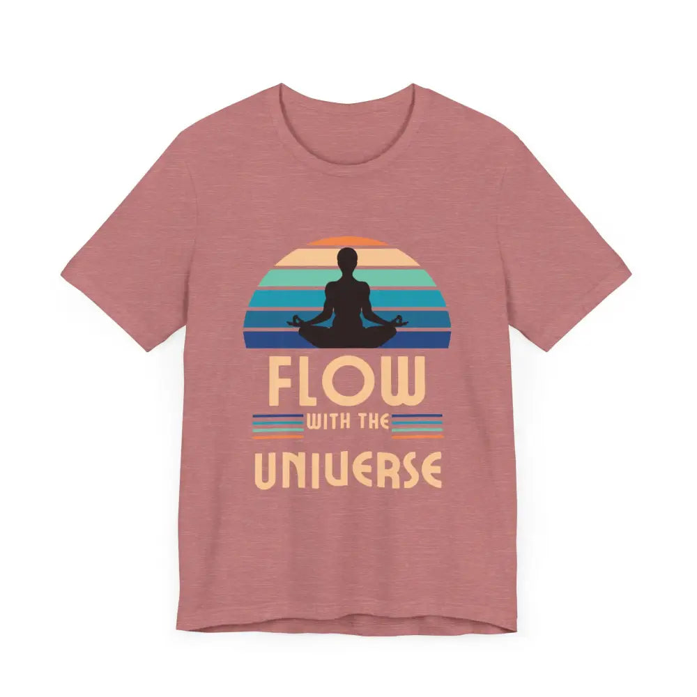 Flow with the Universe Unisex Jersey Short Sleeve Yoga Tee - T-Shirt