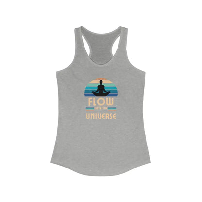 Flow with the Universe Women’s Ideal Racerback Tank - Heather Grey / XS - Tank Top