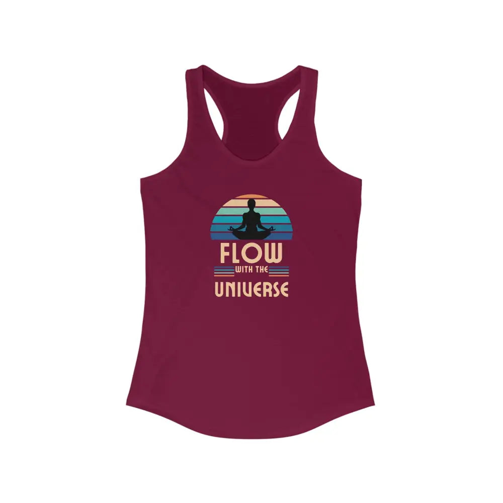 Flow with the Universe Women’s Ideal Racerback Tank - Solid Cardinal Red / XS - Tank Top