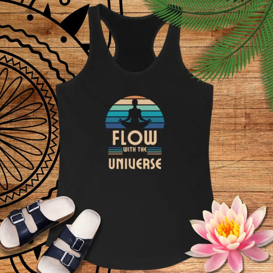 Flow with the Universe Women’s Ideal Racerback Tank - Tank Top