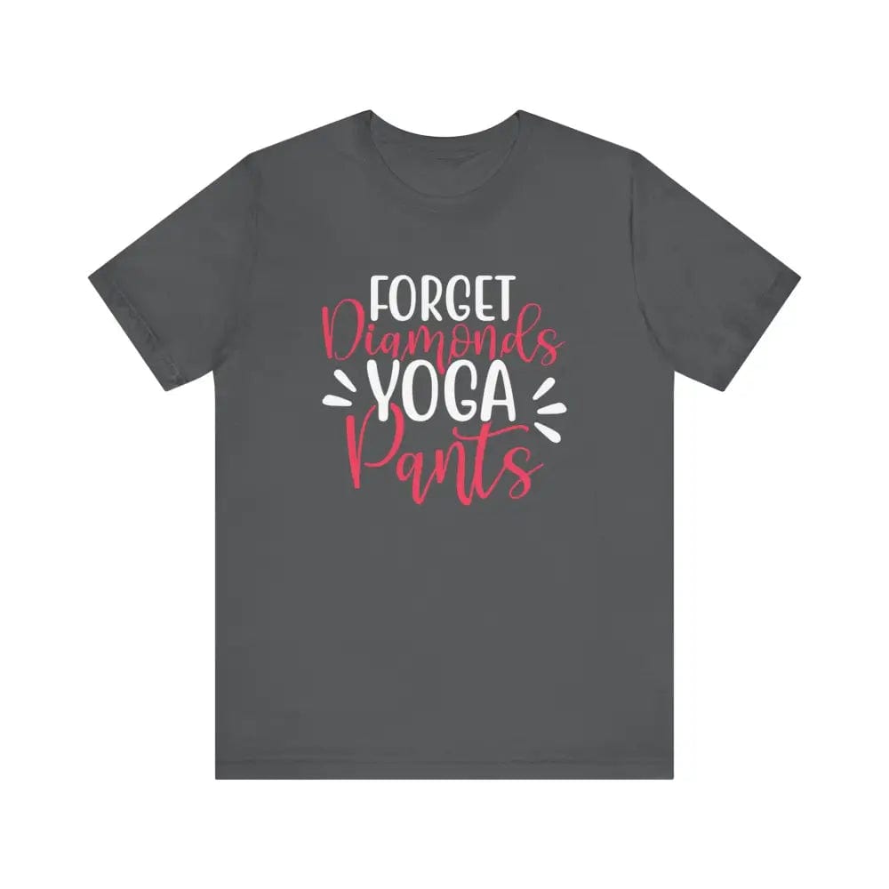 Forget Diamonds Unisex Jersey Short Sleeve Yoga Tee - Asphalt / S - T-Shirt