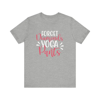 Forget Diamonds Unisex Jersey Short Sleeve Yoga Tee - Athletic Heather / S - T-Shirt