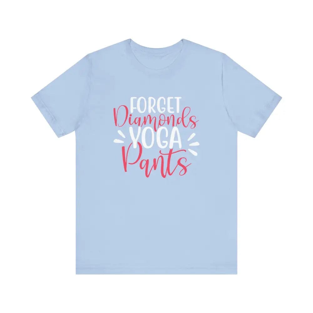 Forget Diamonds Unisex Jersey Short Sleeve Yoga Tee - Baby Blue / S - T-Shirt