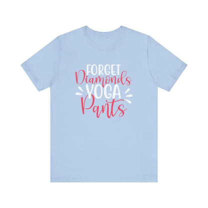 Forget Diamonds Unisex Jersey Short Sleeve Yoga Tee - Baby Blue / S - T-Shirt