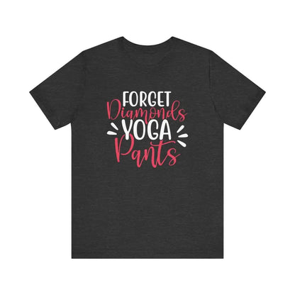 Forget Diamonds Unisex Jersey Short Sleeve Yoga Tee - Dark Grey Heather / S - T-Shirt