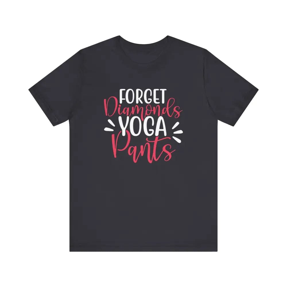 Forget Diamonds Unisex Jersey Short Sleeve Yoga Tee - Dark Grey / S - T-Shirt