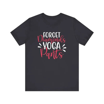 Forget Diamonds Unisex Jersey Short Sleeve Yoga Tee - Dark Grey / S - T-Shirt