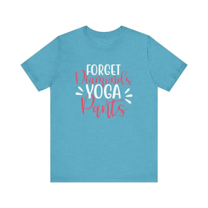 Forget Diamonds Unisex Jersey Short Sleeve Yoga Tee - Heather Aqua / S - T-Shirt