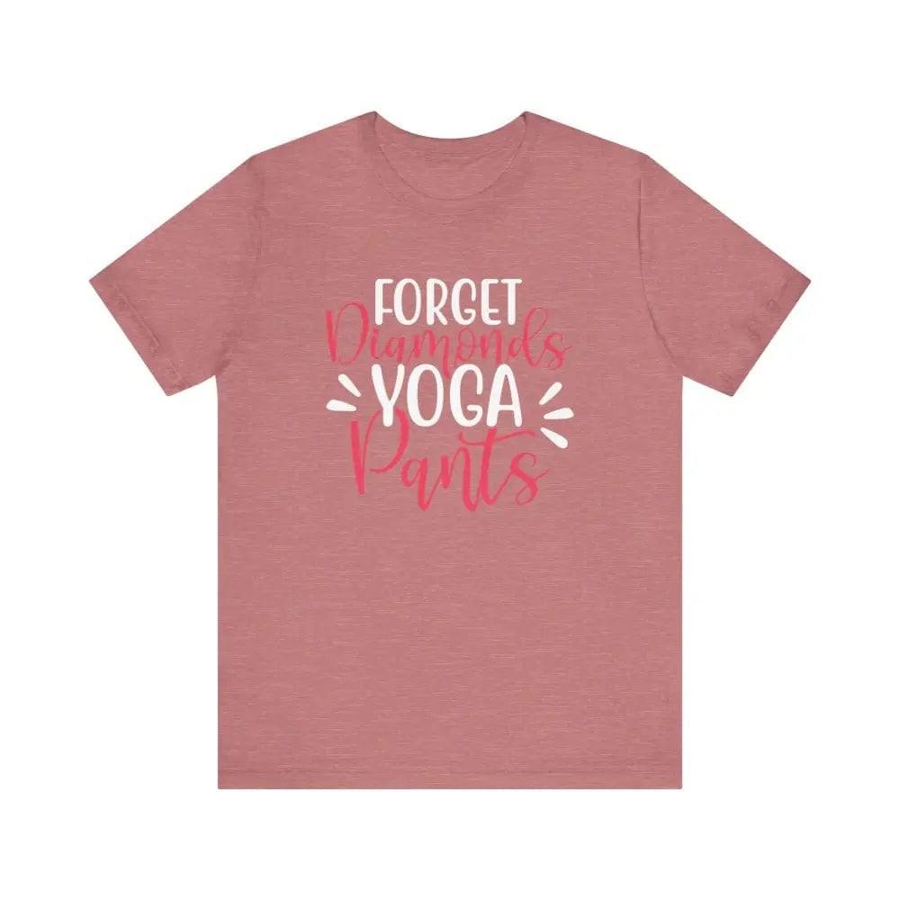 Forget Diamonds Unisex Jersey Short Sleeve Yoga Tee - Heather Mauve / S - T-Shirt