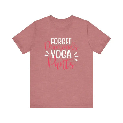 Forget Diamonds Unisex Jersey Short Sleeve Yoga Tee - Heather Mauve / S - T-Shirt