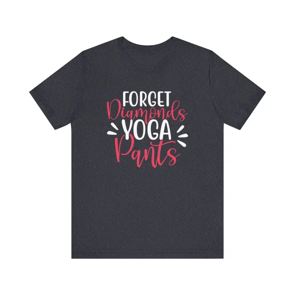 Forget Diamonds Unisex Jersey Short Sleeve Yoga Tee - Heather Navy / S - T-Shirt