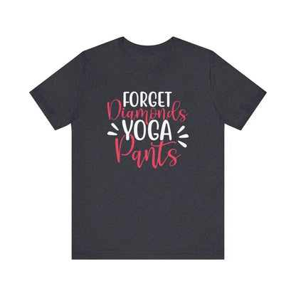 Forget Diamonds Unisex Jersey Short Sleeve Yoga Tee - Heather Navy / S - T-Shirt