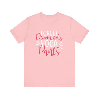 Forget Diamonds Unisex Jersey Short Sleeve Yoga Tee - Pink / S - T-Shirt