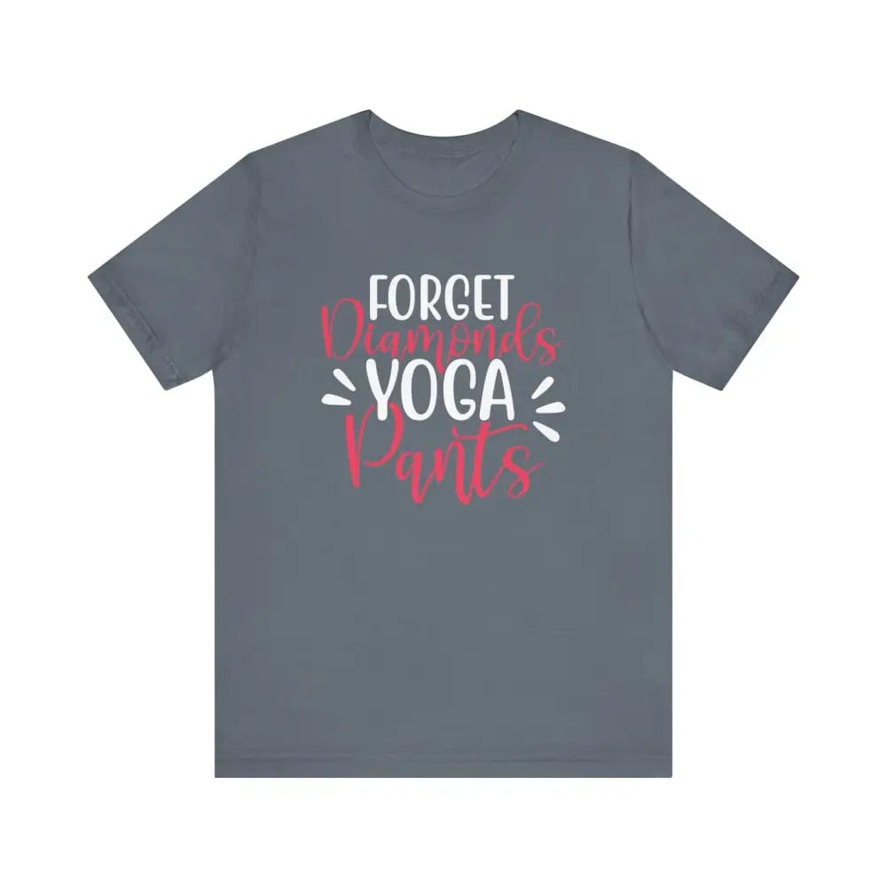 Forget Diamonds Unisex Jersey Short Sleeve Yoga Tee - Steel Blue / S - T-Shirt