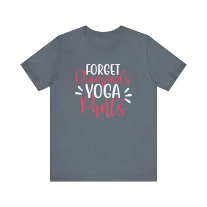 Forget Diamonds Unisex Jersey Short Sleeve Yoga Tee - Steel Blue / S - T-Shirt