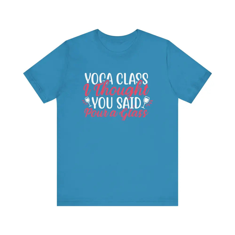 Funny Yoga Class Unisex Jersey Short Sleeve Tee - Aqua / S - T-Shirt