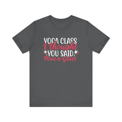 Funny Yoga Class Unisex Jersey Short Sleeve Tee - Asphalt / S - T-Shirt