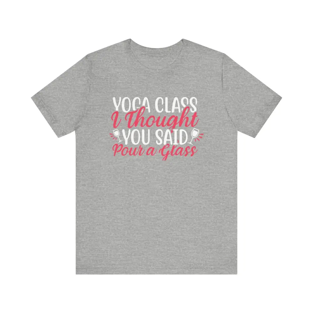 Funny Yoga Class Unisex Jersey Short Sleeve Tee - Athletic Heather / S - T-Shirt