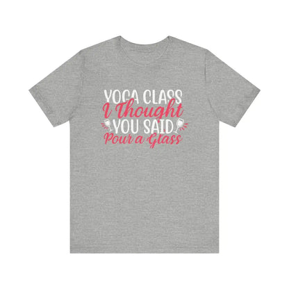 Funny Yoga Class Unisex Jersey Short Sleeve Tee - Athletic Heather / S - T-Shirt