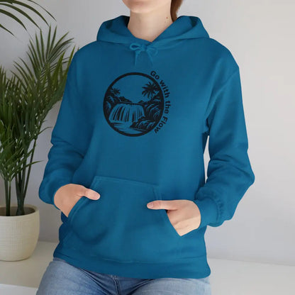 Go with the Flow Heavy Blend Hooded Sweatshirt - Antique Sapphire / S - Hoodie