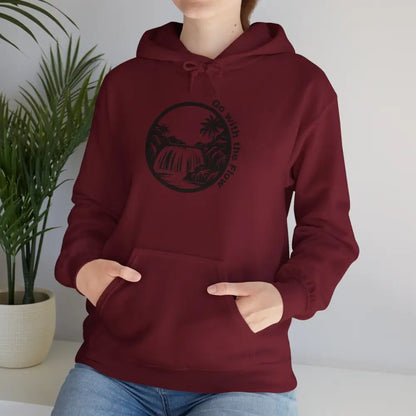 Go with the Flow Heavy Blend Hooded Sweatshirt - Garnet / S - Hoodie