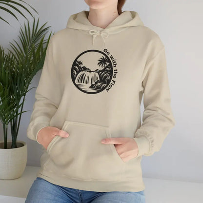 Go with the Flow Heavy Blend Hooded Sweatshirt - Sand / S - Hoodie