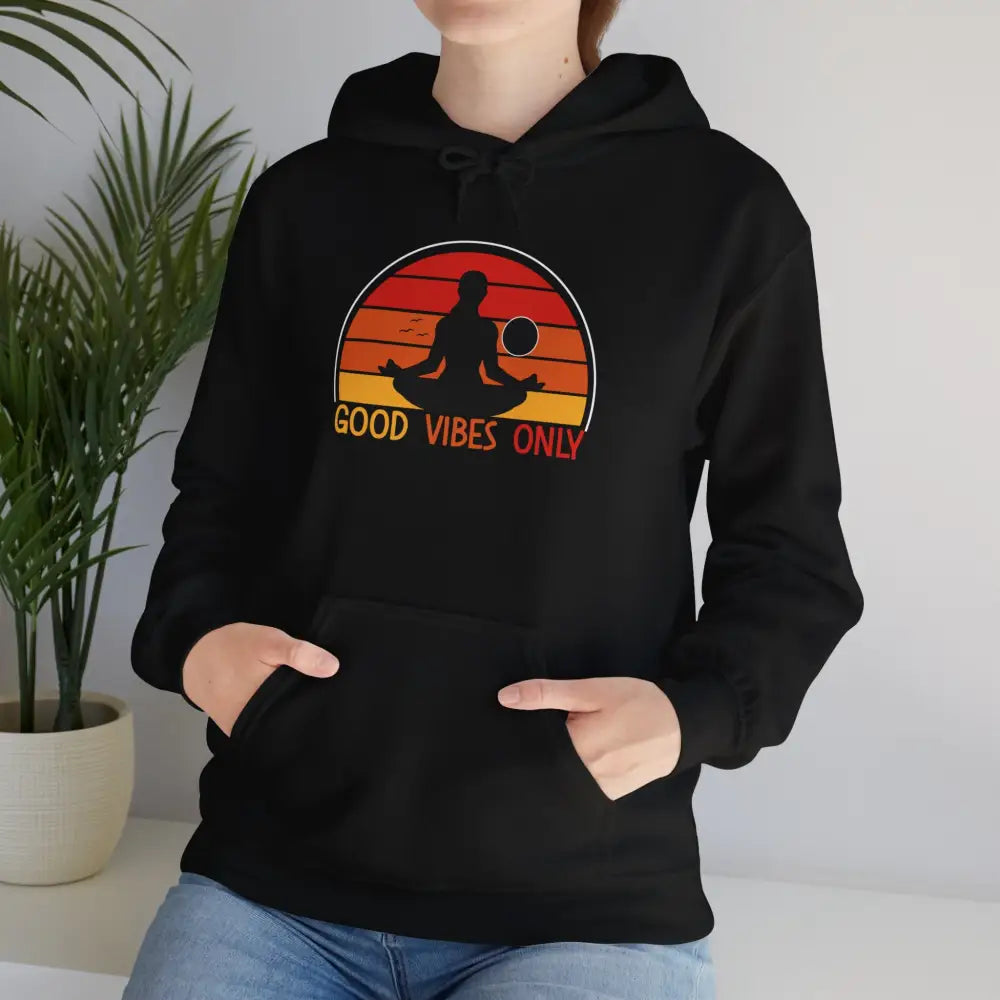 Good Vibes Only Heavy Blend™ Hooded Sweatshirt - Black / S - Hoodie