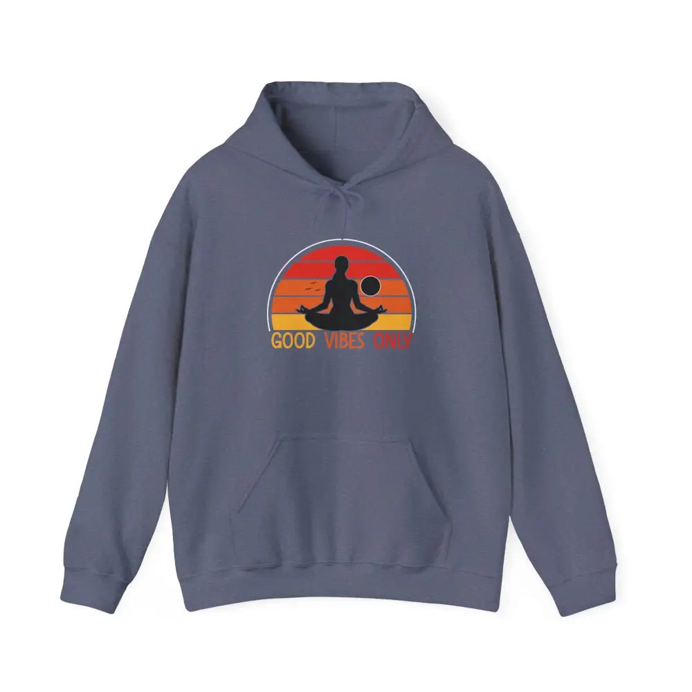 Good Vibes Only Hoodie — Retro Yoga Meditation Sweatshirt - Hoodie
