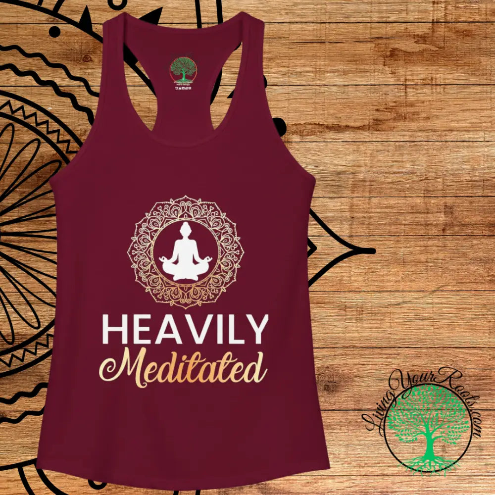 Heavily Meditated Mandala Tank-top Women’s Racerback Yoga Tank - Tank Top