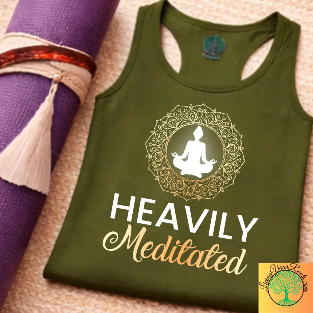 Heavily Meditated Mandala Tank-top Women’s Racerback Yoga Tank - Tank Top