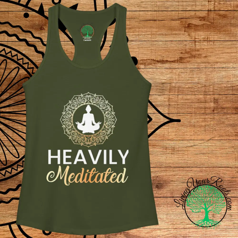 Heavily Meditated Mandala Tank-top Women’s Racerback Yoga Tank - Tank Top