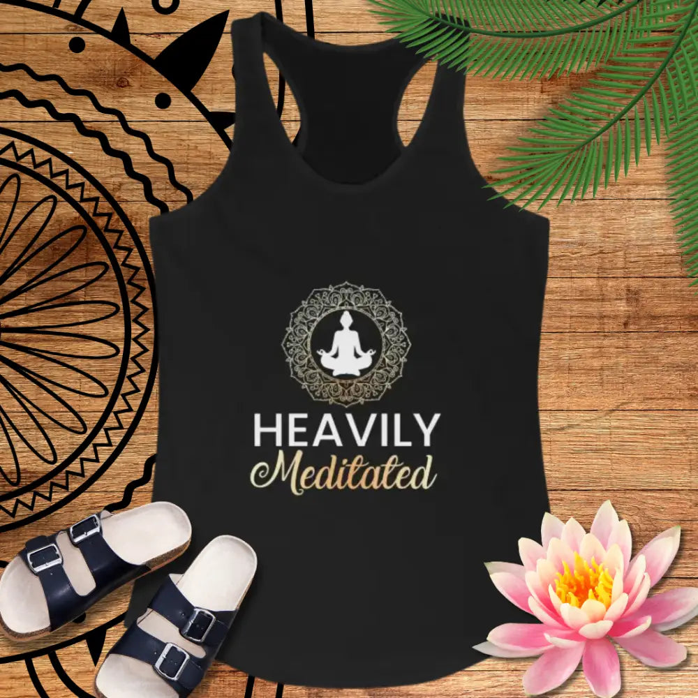 Heavily Meditated Mandala Tank-top Women’s Racerback Yoga Tank - Tank Top