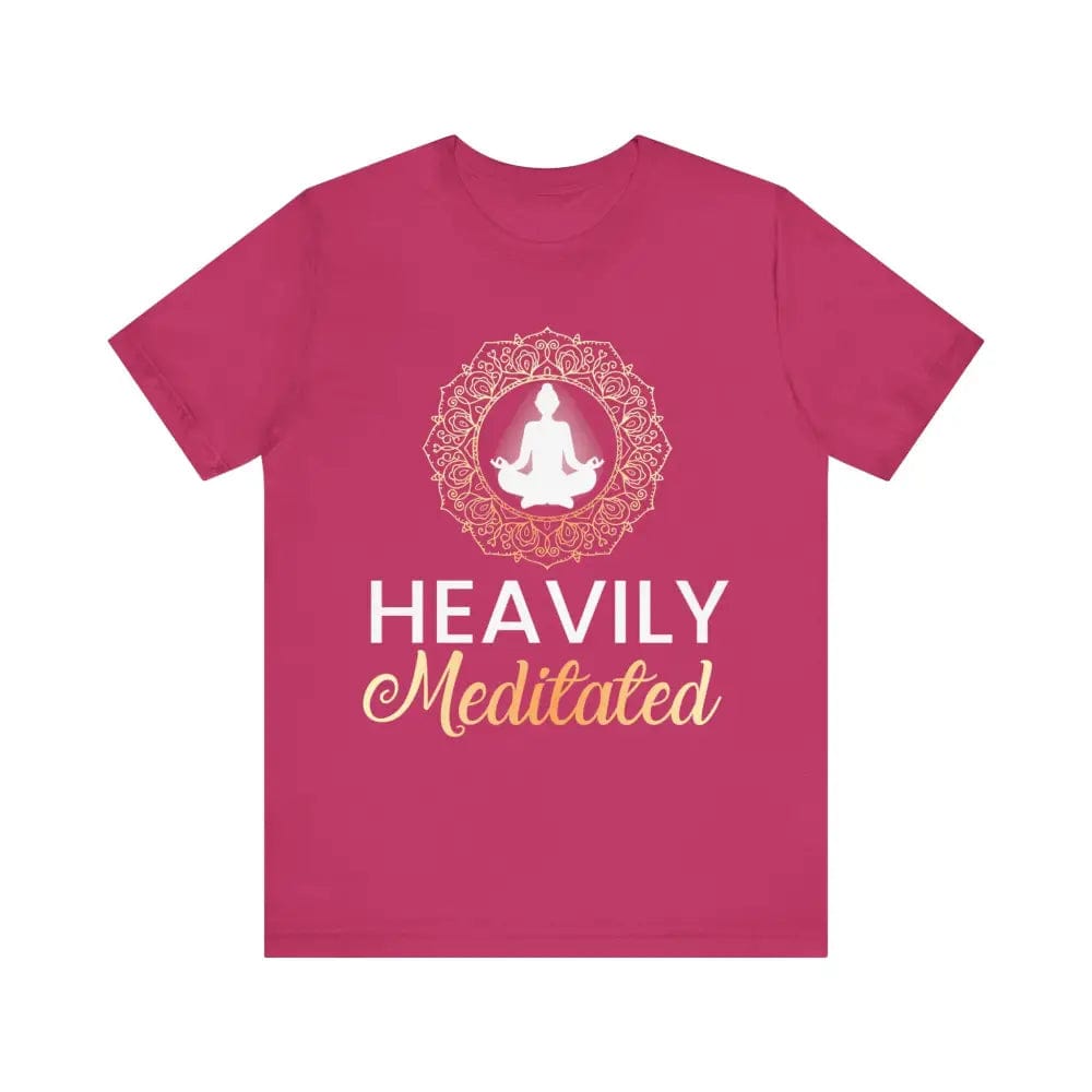 Heavily Meditated Unisex Jersey Short Sleeve Tee - Berry / S - T-Shirt