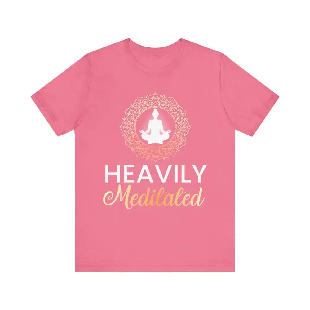 Heavily Meditated Unisex Jersey Short Sleeve Tee - Charity Pink / S - T-Shirt